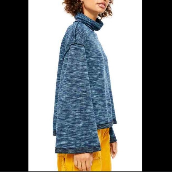 Free People We the Free blue Sunny Days oversized turtleneck sweater - Picture 5 of 15